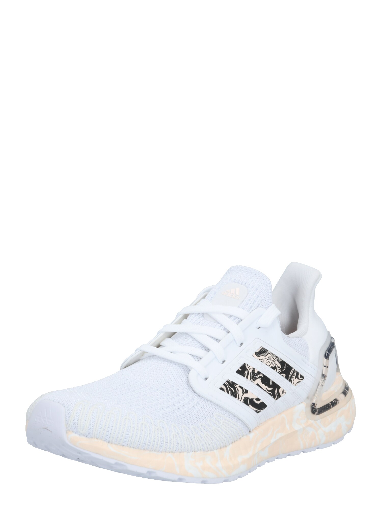 ADIDAS PERFORMANCE Bėgimo batai 'Ultraboost 20'  balta / šviesiai rožinė / tamsiai pilka