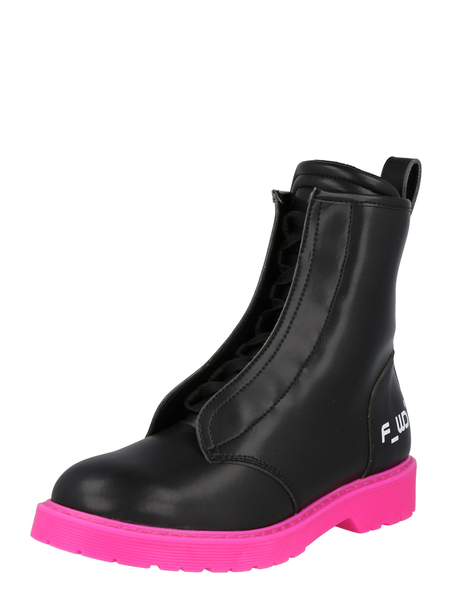 F_WD Botim com fivela  rosa / preto / branco