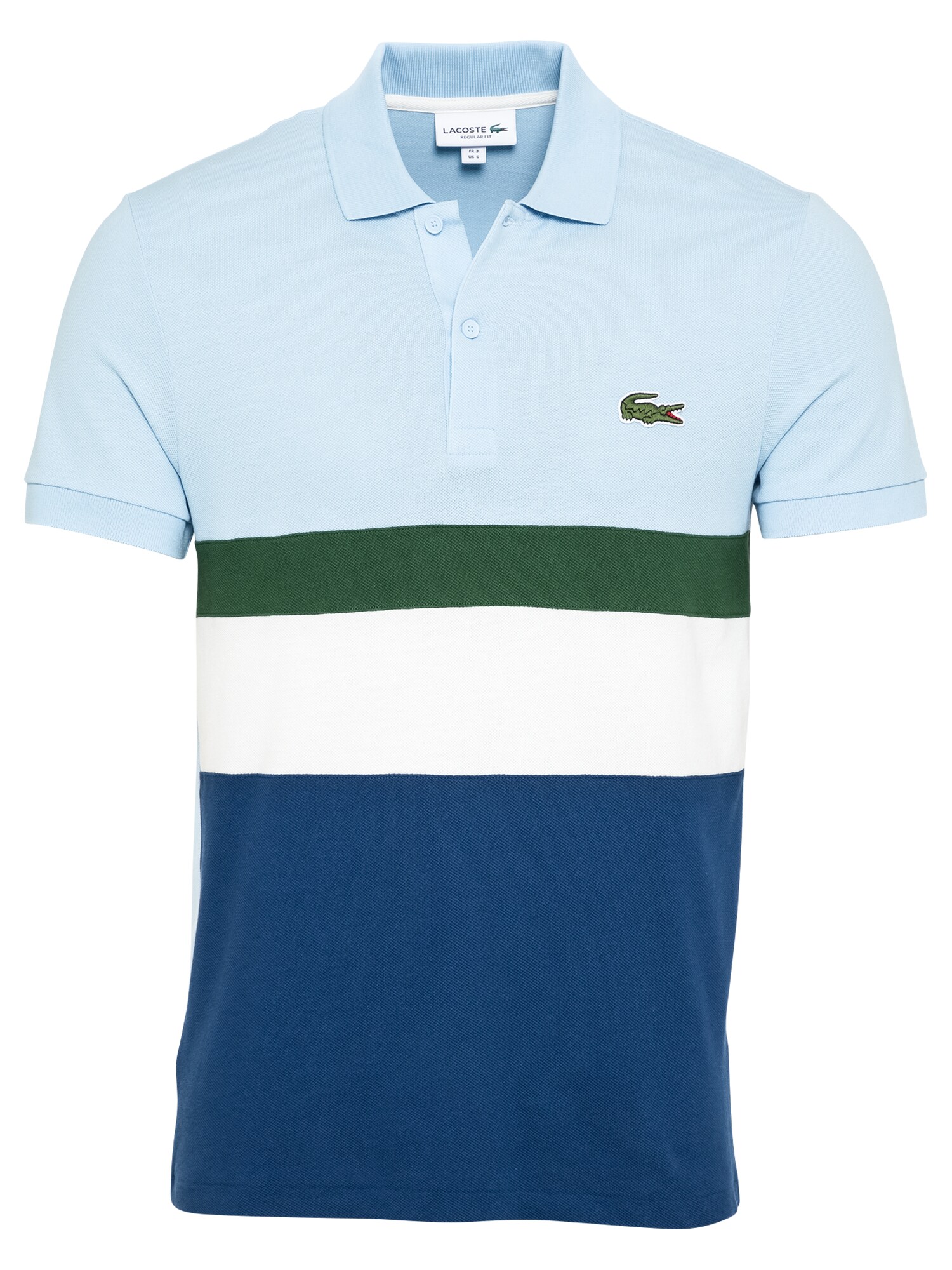 LACOSTE Marškinėliai  šviesiai mėlyna / dangaus žydra / balta / žalia