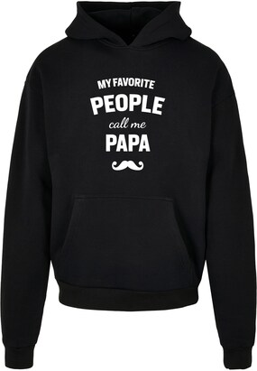 Merchcode Sweatshirt ‘Fathers Day – My Favorite People Call Me Papa’ Zwart / Wit