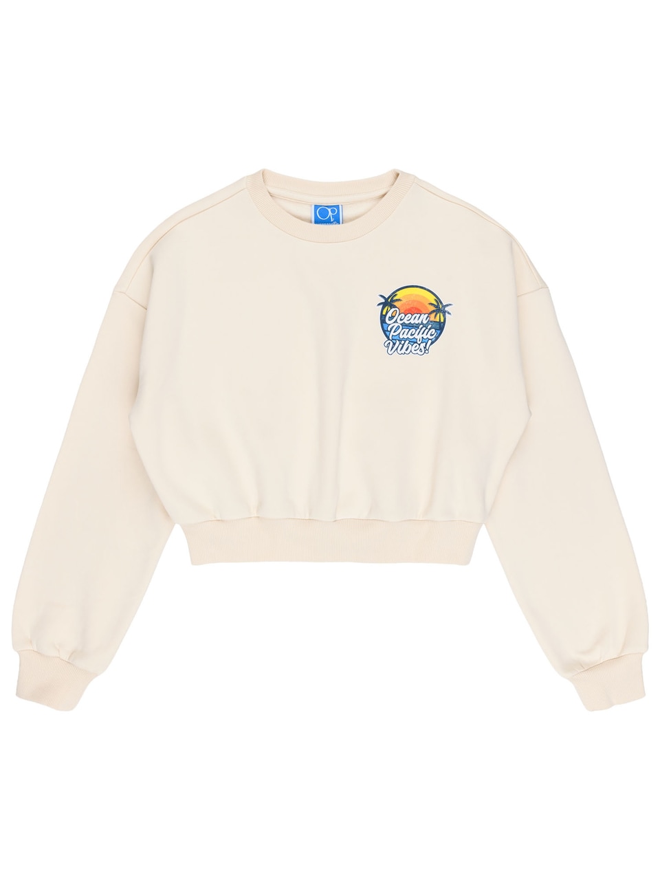 Sweatshirt 'Exmouth' sand / marinblå / orange