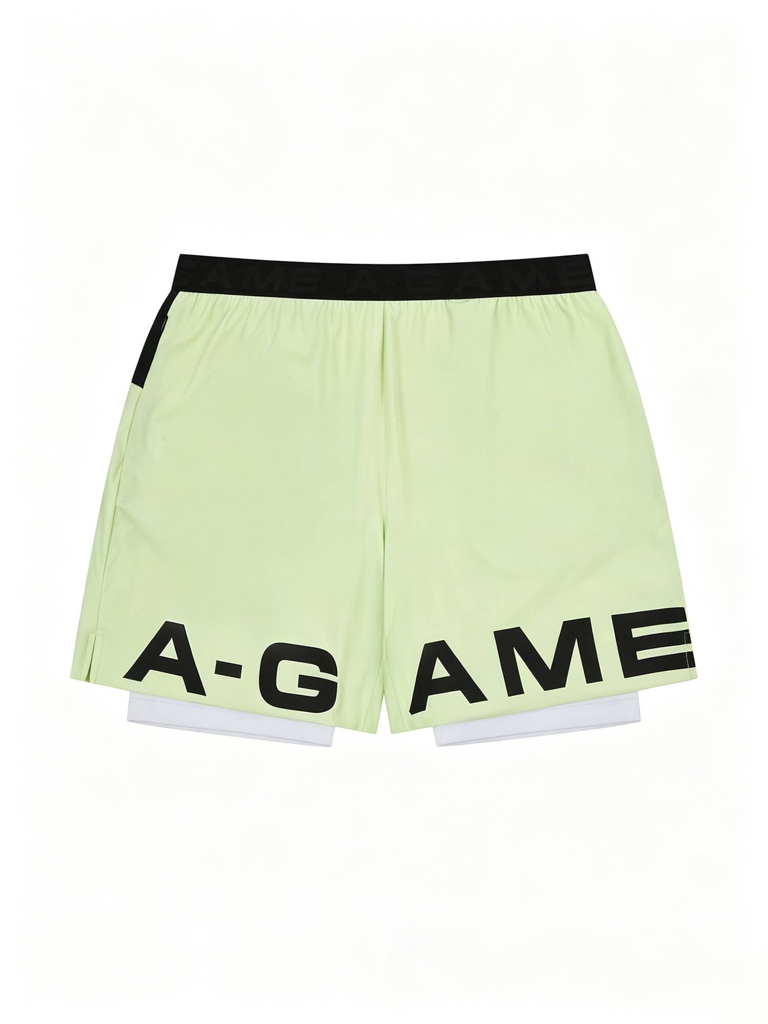 A-Game Pantaloni verde deschis / negru / alb