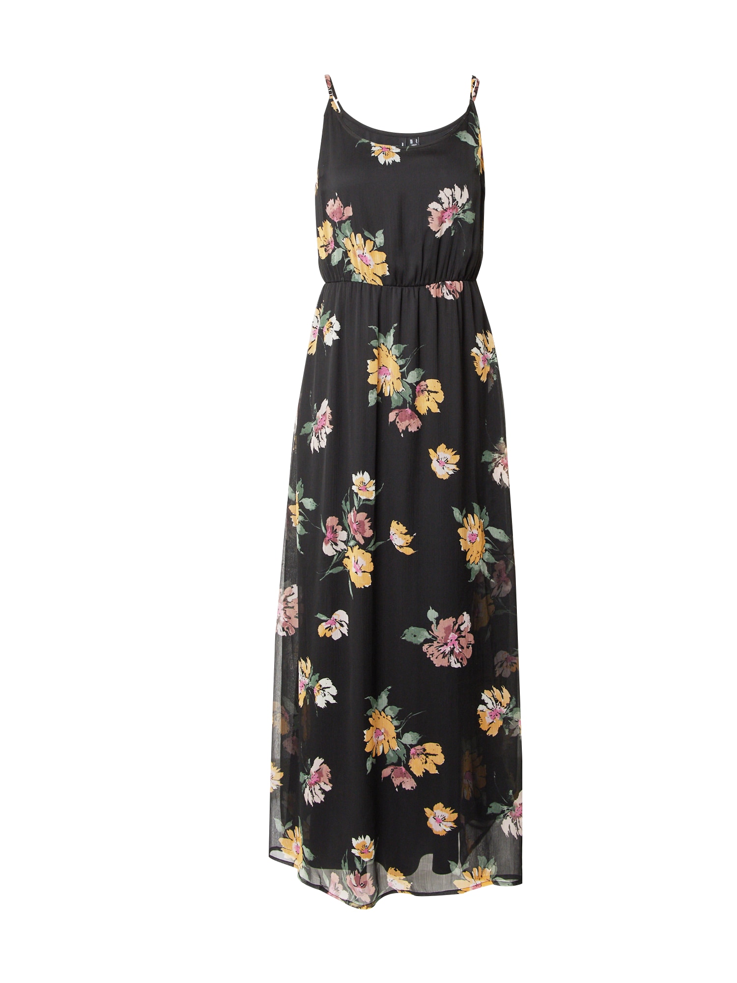 VERO MODA Rochie de vară SMILLA  verde smarald / portocaliu deschis / negru / alb
