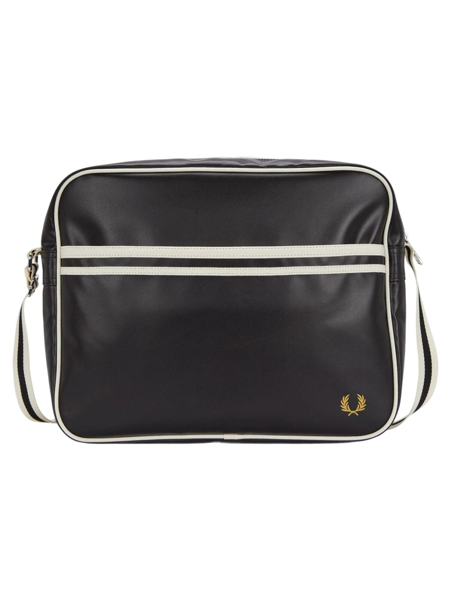 Fred Perry Messenger 'Bolso fred perry negro franjas asa larga logo bordado'  negro