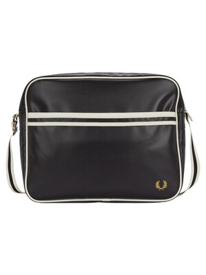 Fred Perry Messenger 'Bolso fred perry negro franjas asa larga logo bordado'  negro