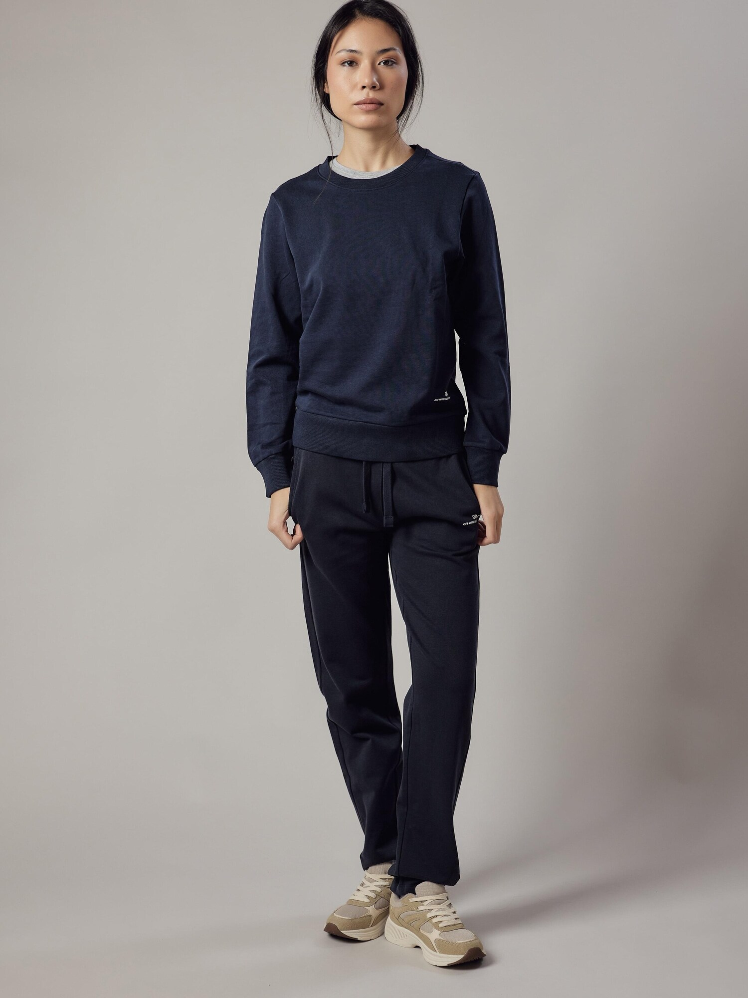 OWN Off With Nature Sweater majica 'Felpa Girocollo' tamno plava