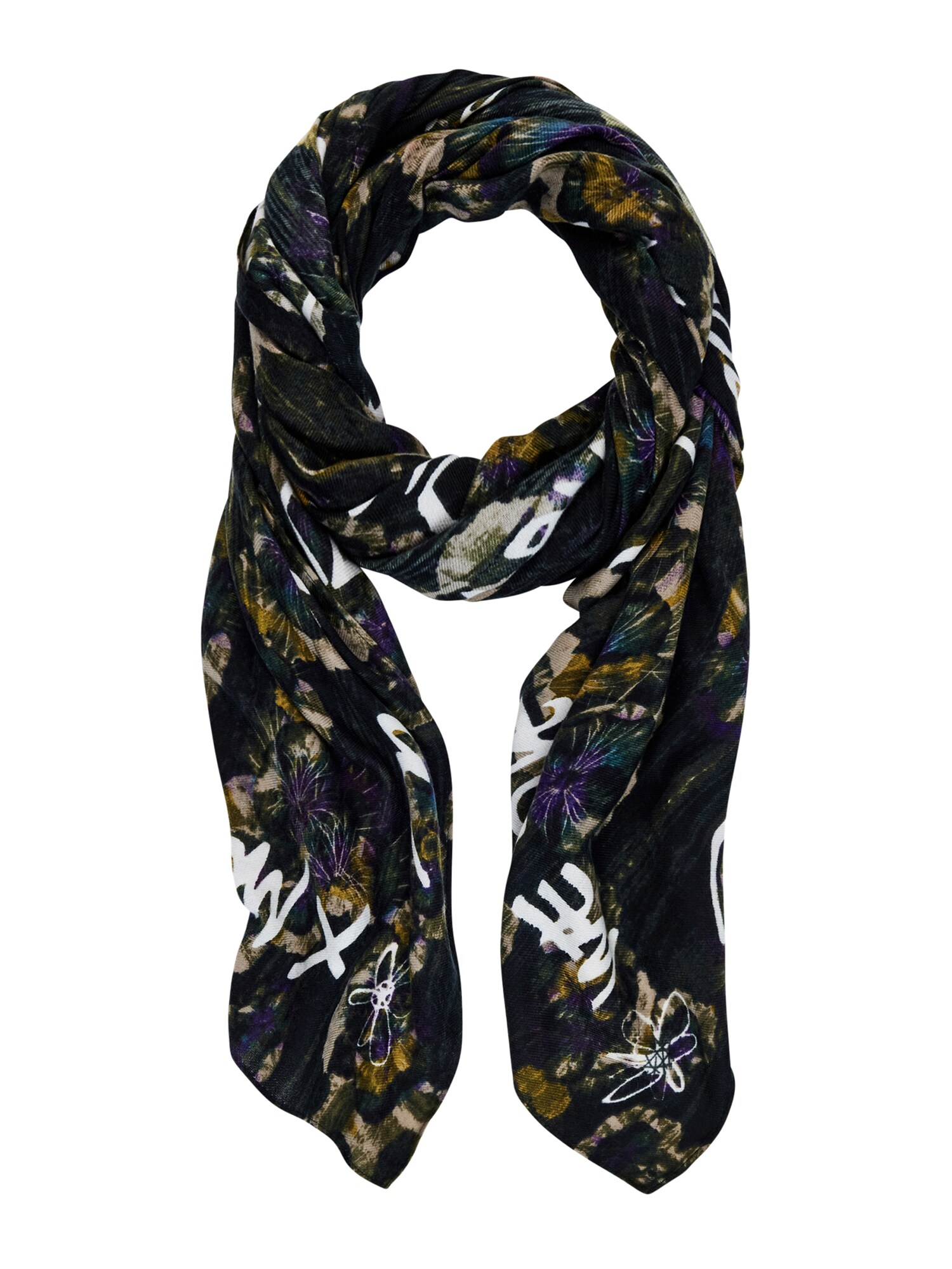 Desigual Šatka 'Foulard'  tmavomodrá / hnedá / čierna / biela