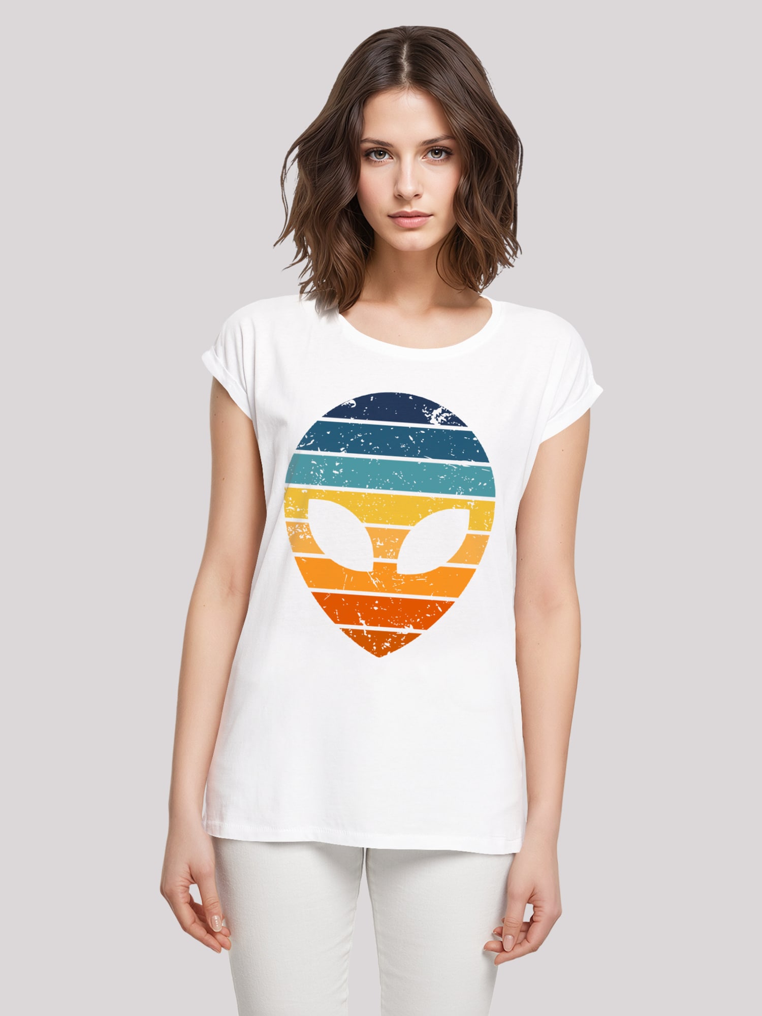 Thumbnail - F4NT4STIC T-Shirt Alien Sonnenuntergang Retro
