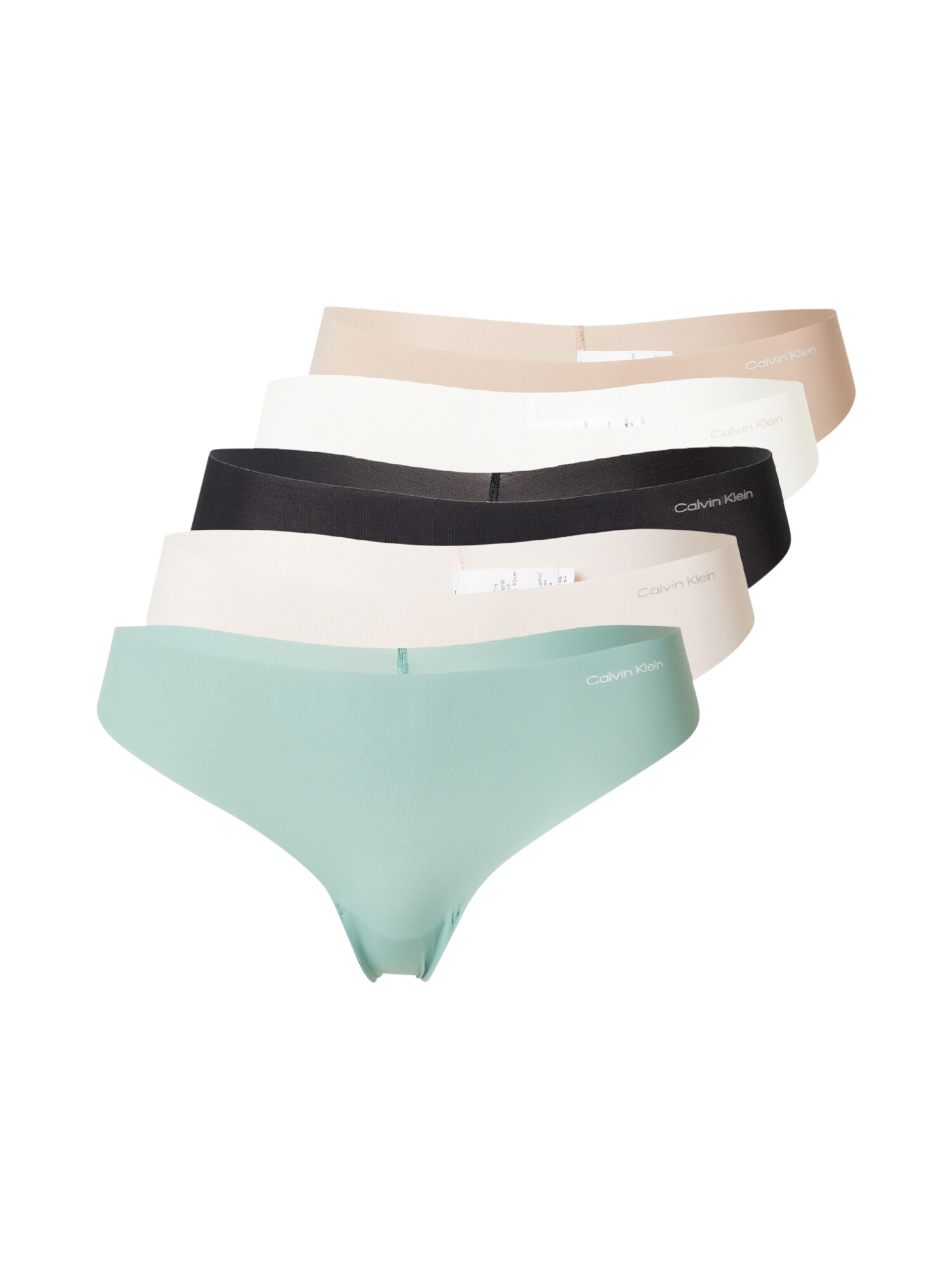 Calvin Klein Underwear Tanga  culoarea pielii / ecru / verde mentă / negru / alb