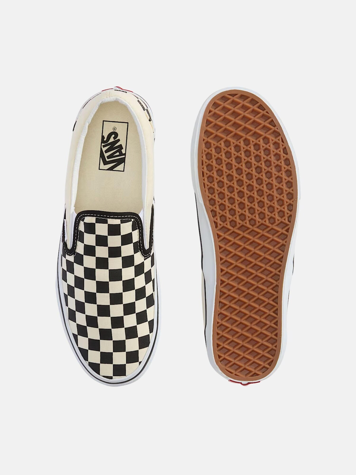 Vans Off The Wall Vans Off The Wall Classic Slip-on Checkerboard - Zapatillas Sin Cordones Blanco y Negro White – imagen 3