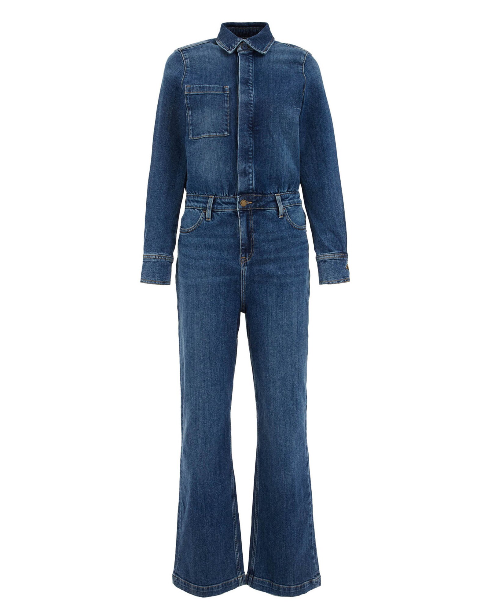 WE Fashion Kezeslábas  kék farmer / barna akciós termékkép 1