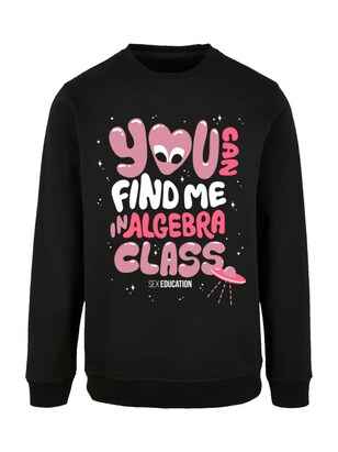 F4NT4STIC Sweatshirt ‘Sex Education Algebra Class Netflix TV Series’ Rosa / Framboos / Zwart / Wit