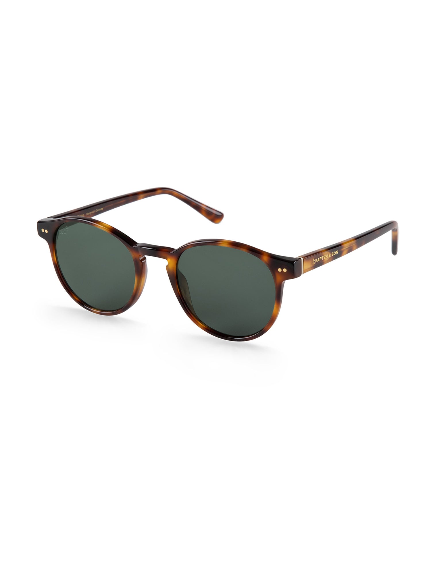 Kapten & Son Napszemüveg 'Marais Tortoise Green' sötét barna / arany / zöld akciós termékkép 1