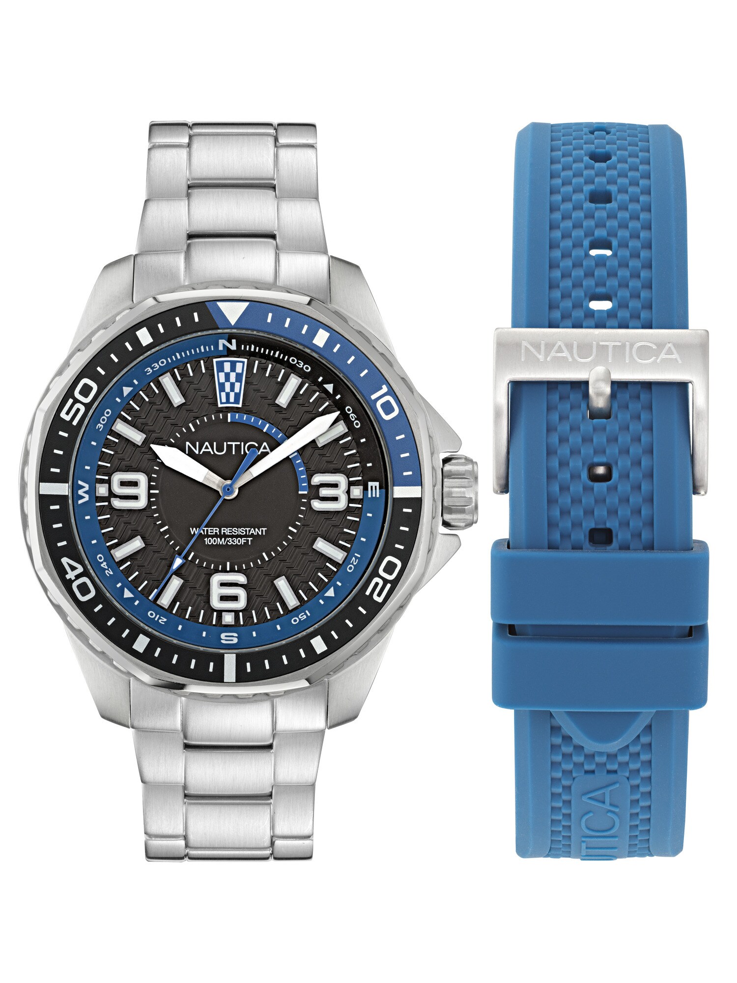 Nautica Analoog Horloge 'Koh May Bay' Zilver