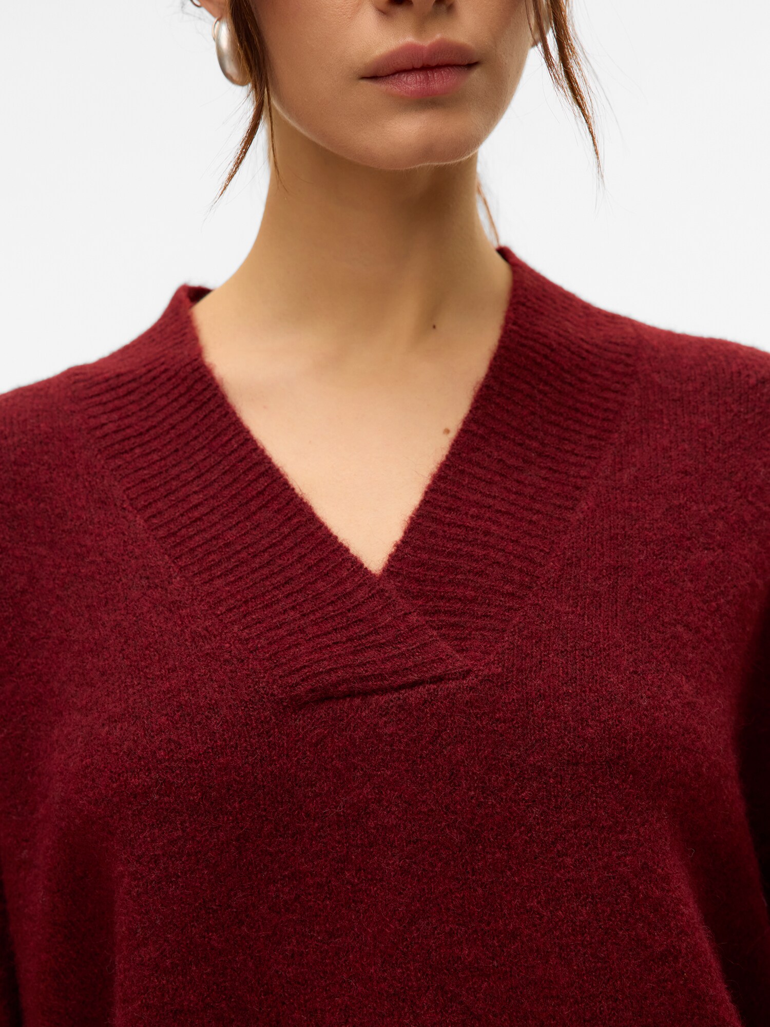 VERO MODA Sveter 'BANG' vínovo červená (obrázok 6)