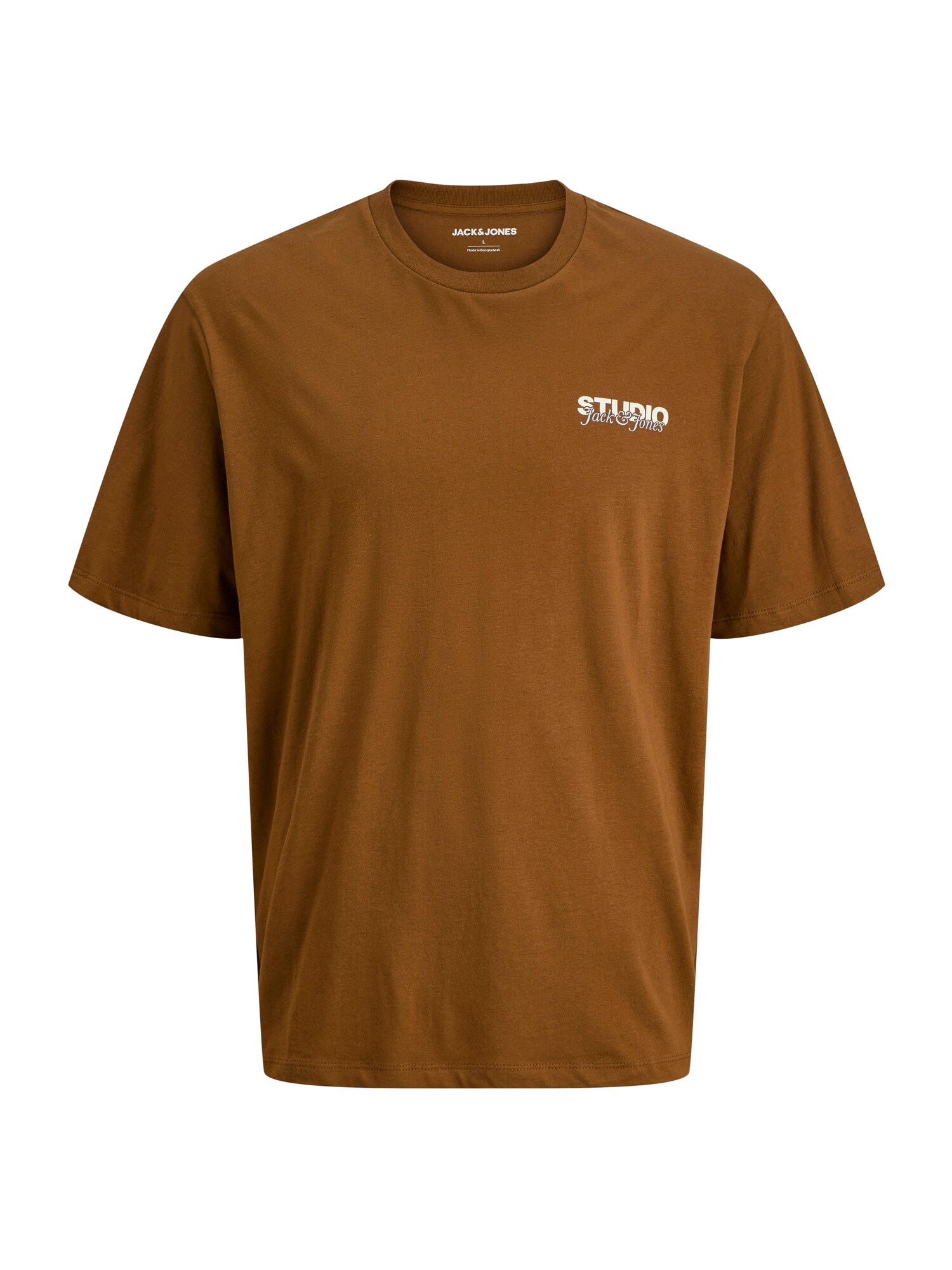 Jack & Jones Plus Tricou JJYUKI  maro / alb