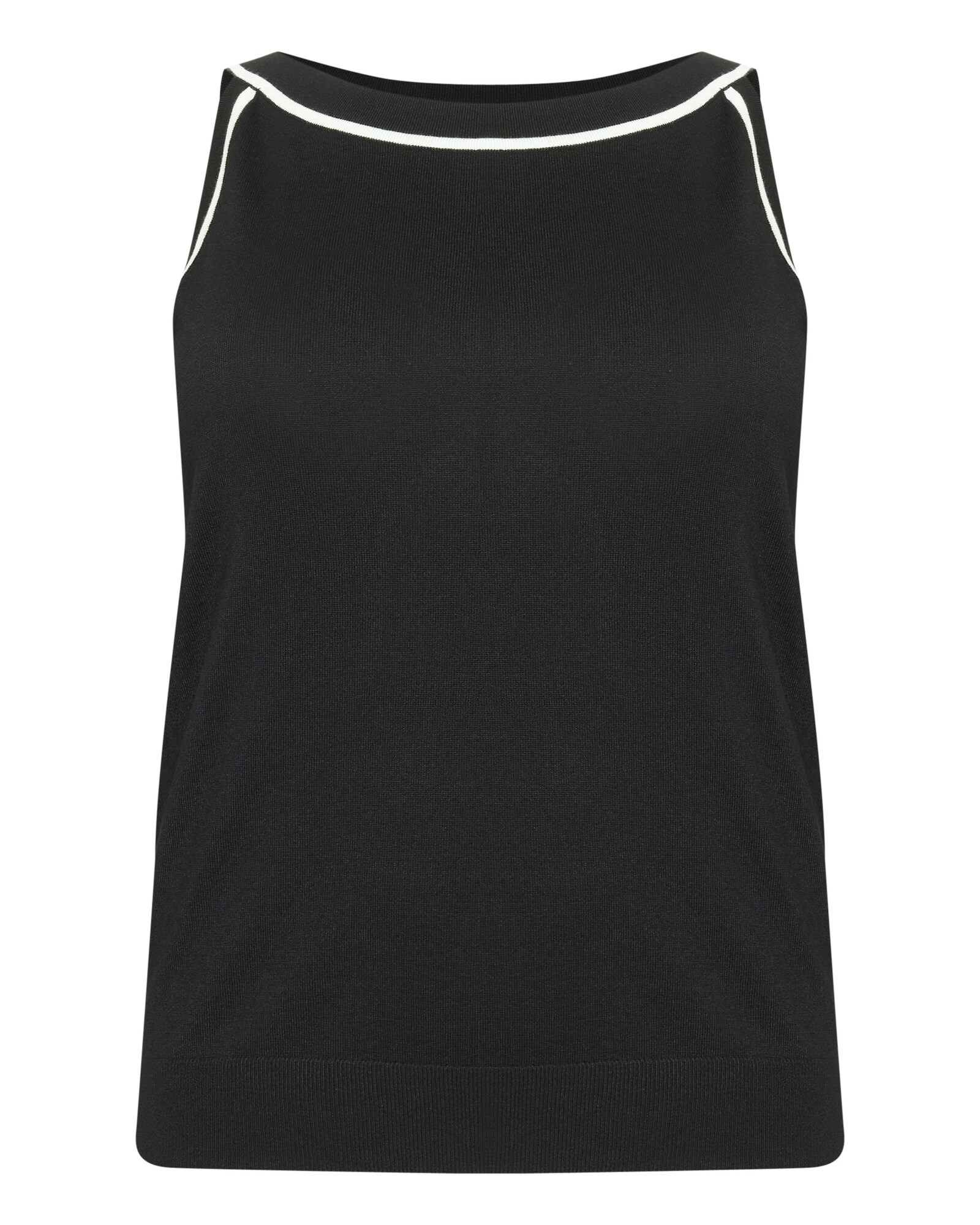 KAFFE CURVE Jersey 'KCmallie'  negro / blanco