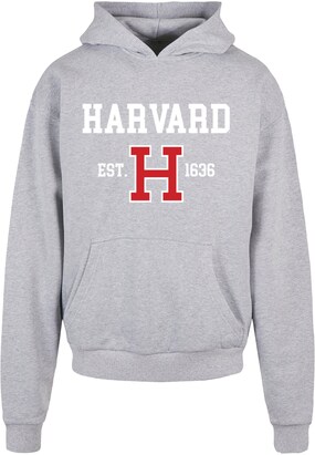 Merchcode Sweatshirt ‘Harvard University – Est 1636’ Grijs / Rood / Wit