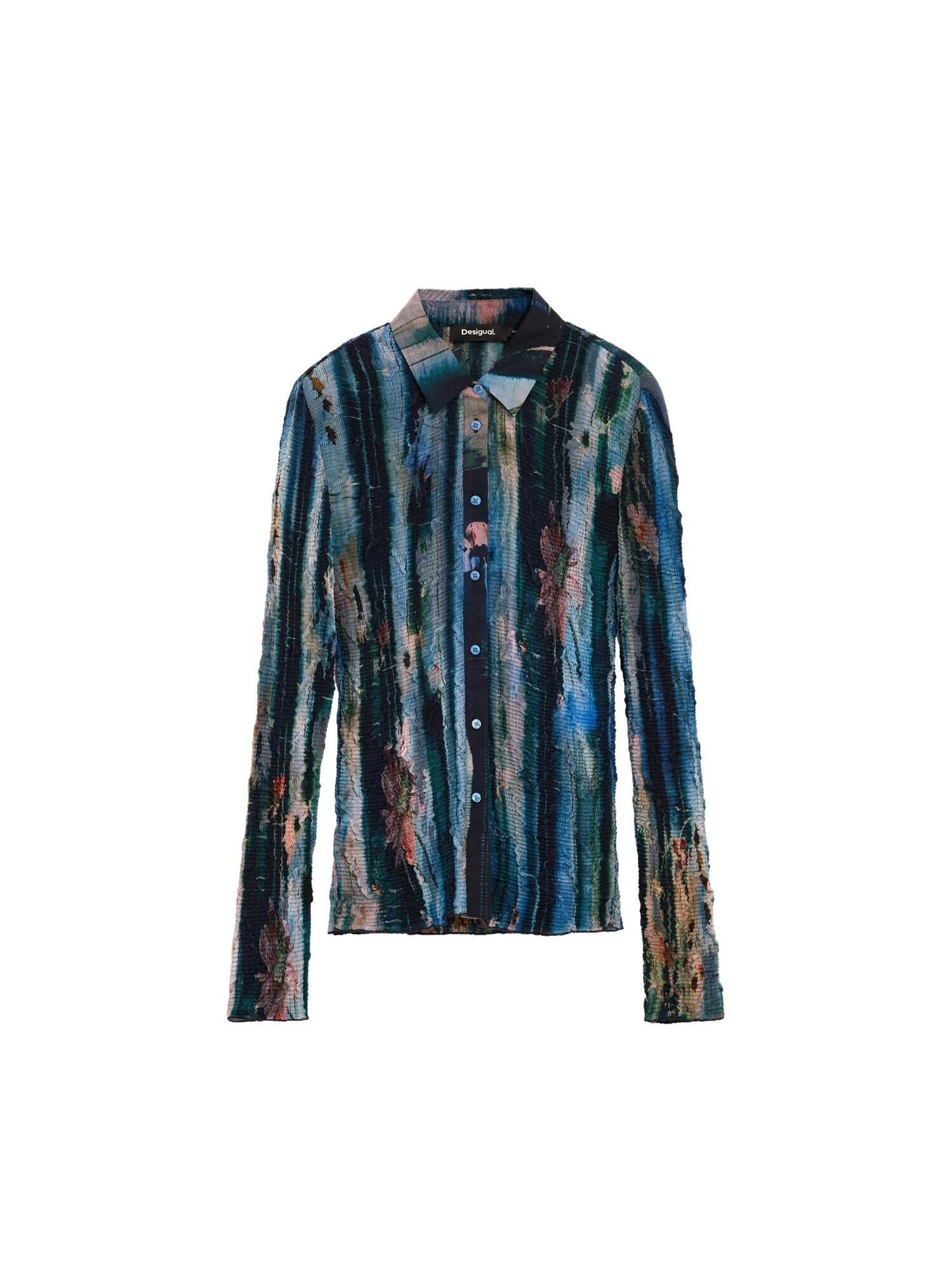 Desigual Bluza plava / svijetložuta / tamno zelena / bordo