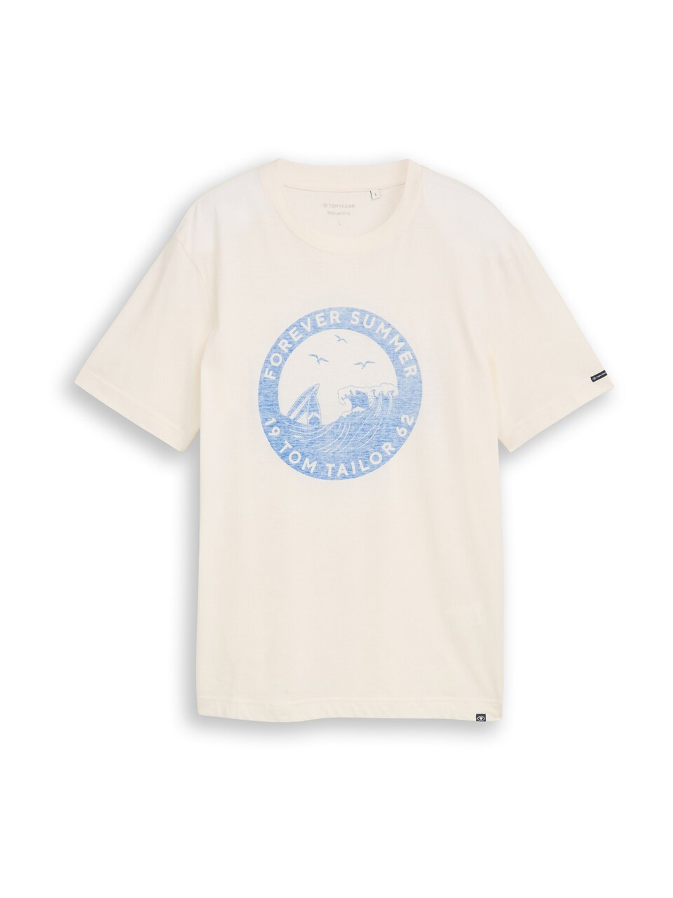 T-shirt ljusblå / vit