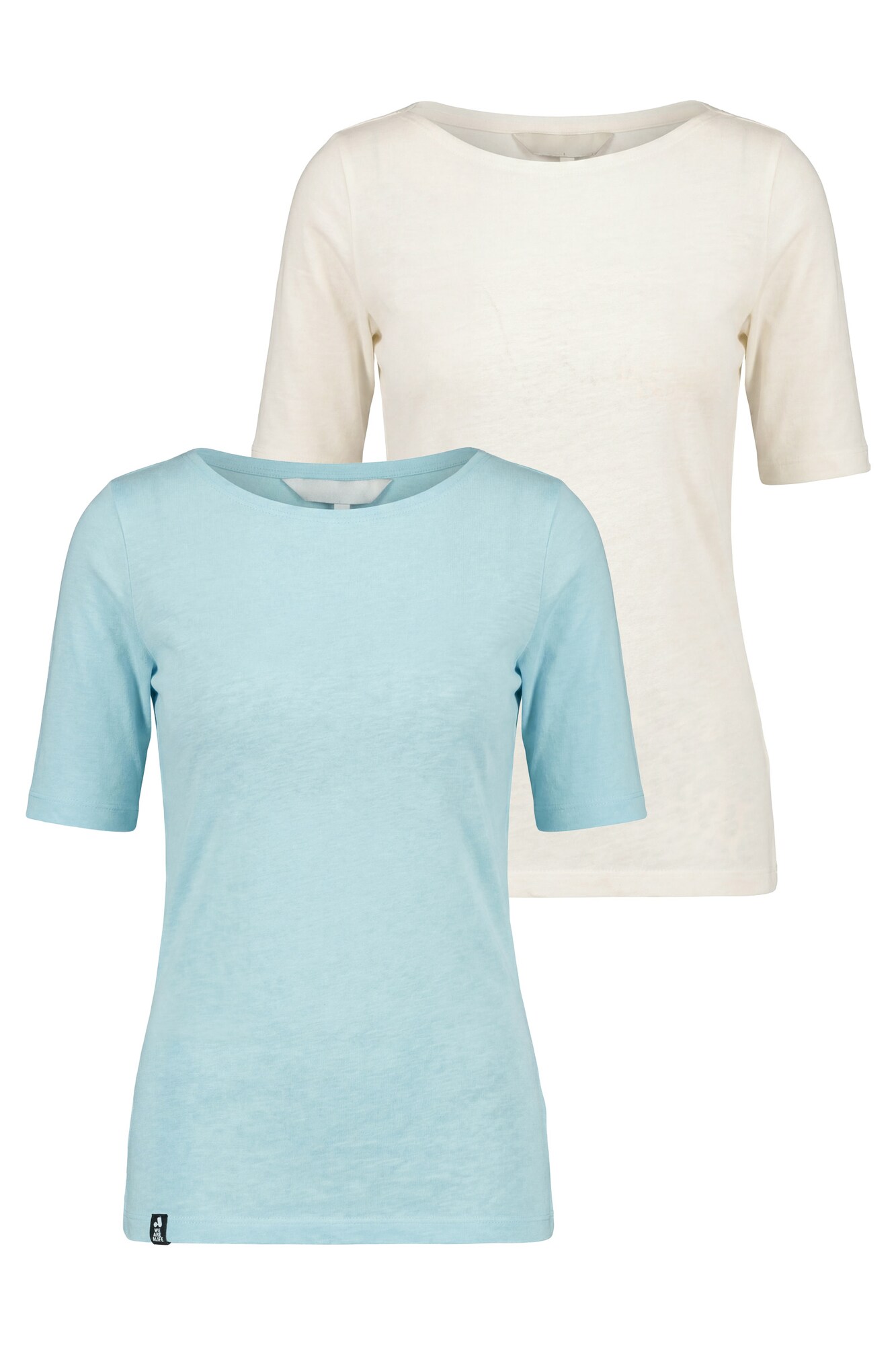 alife & kickin Tricou 'HildeAK A'  ecru / albastru deschis