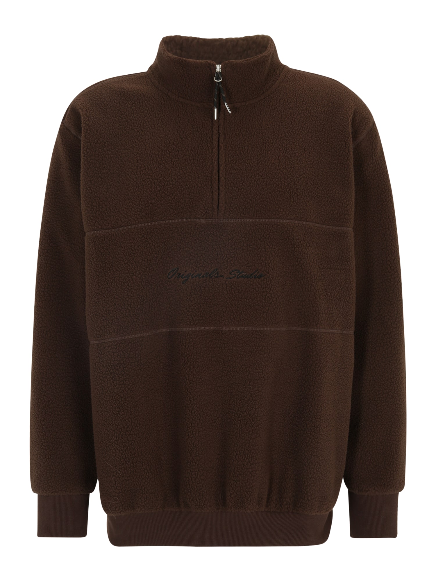 Jack & Jones Plus Sweater majica 'Hays'  čokolada / crna