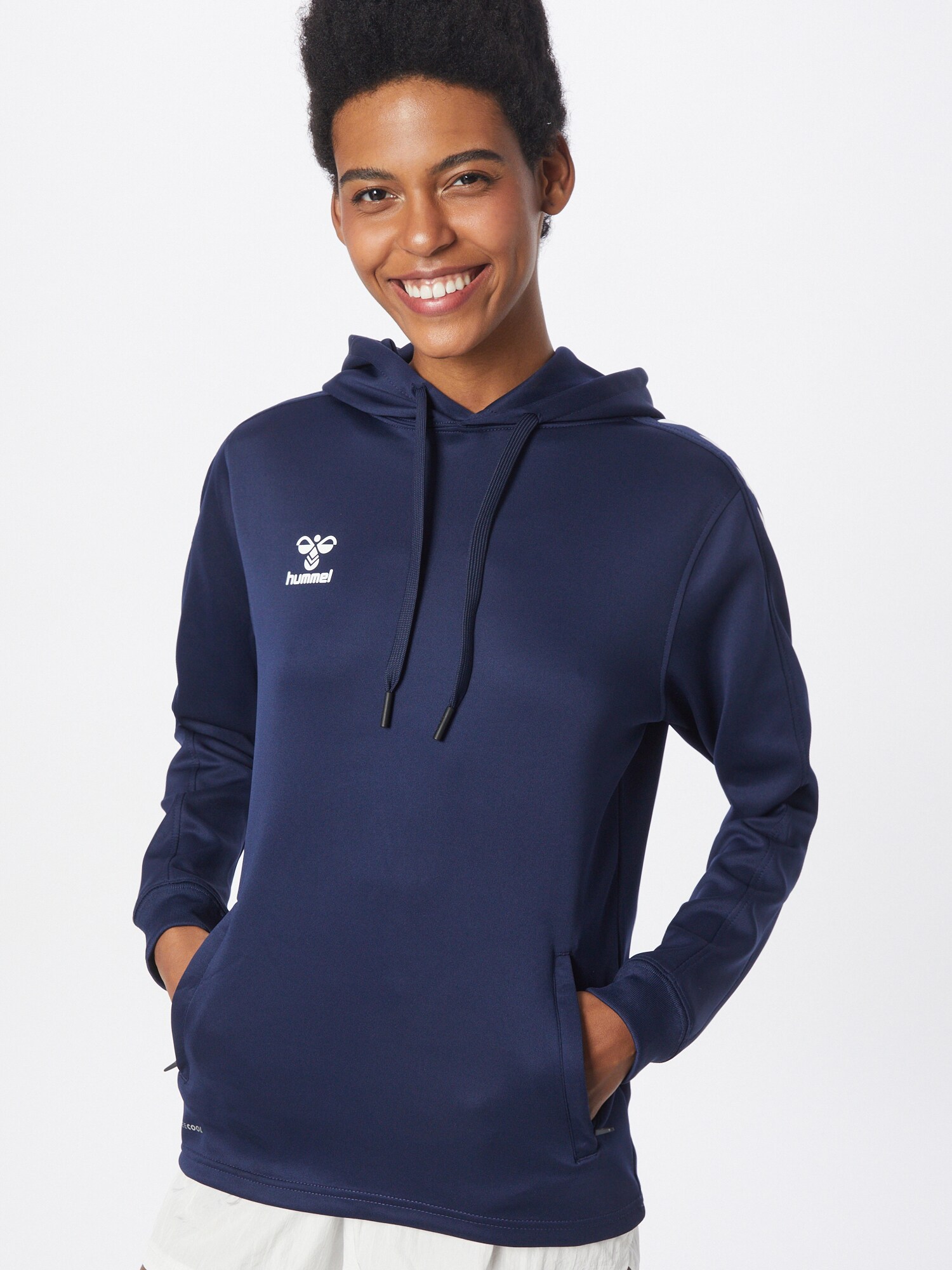 Hummel Sport szabadidős felsők  tengerészkék / fehér termék 2. képe