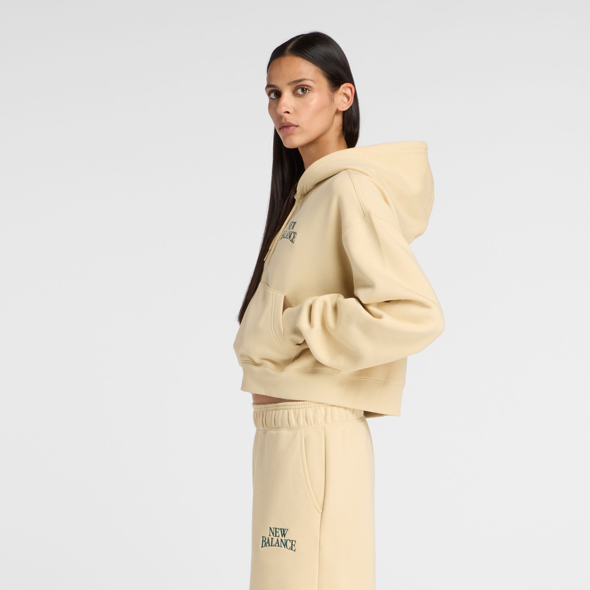 New balance Sudadera con cremallera 'Trackside Fleece Full Zip' beige / marrón claro – imagen 2