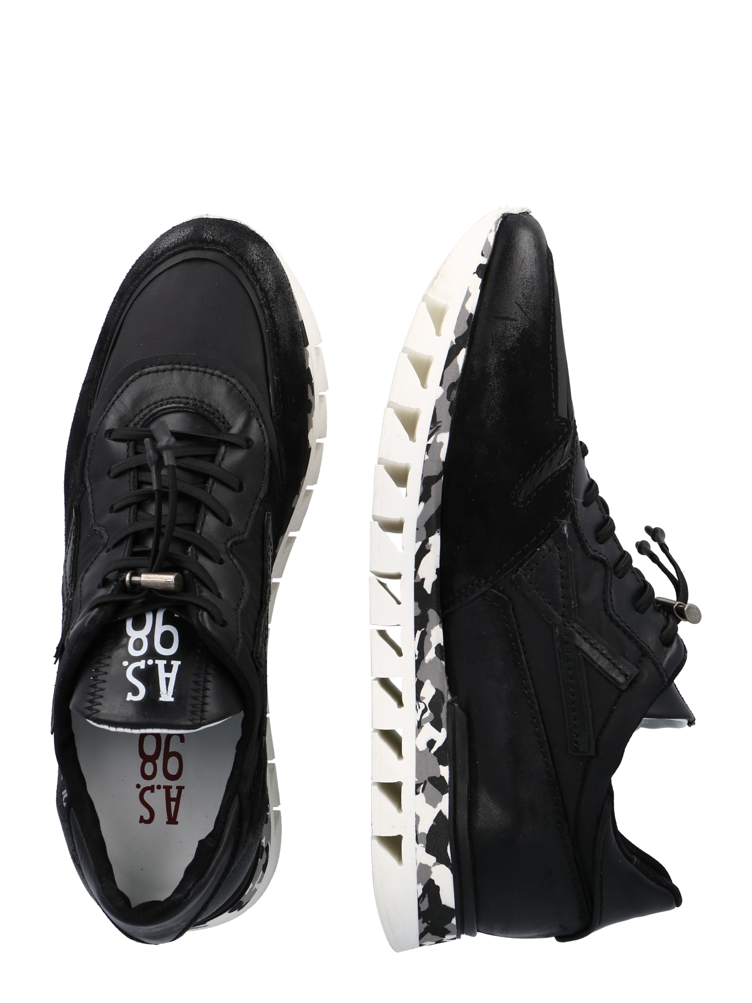 A.S.98 Sneakers low 'Snap'  black / white