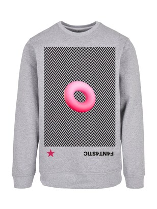 F4NT4STIC Sweatshirt Grijs gemêleerd / Pink / Zwart