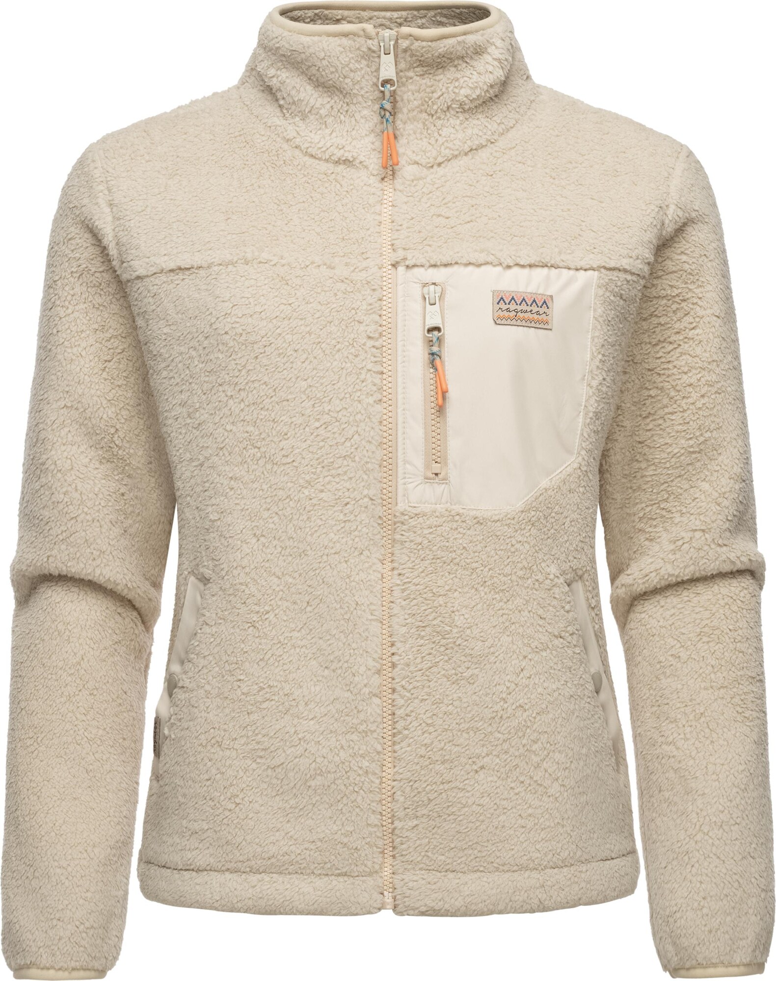 Ragwear Polár dzseki 'Alaris'  bézs / gitt / tengerészkék / narancs akciós termékkép 1