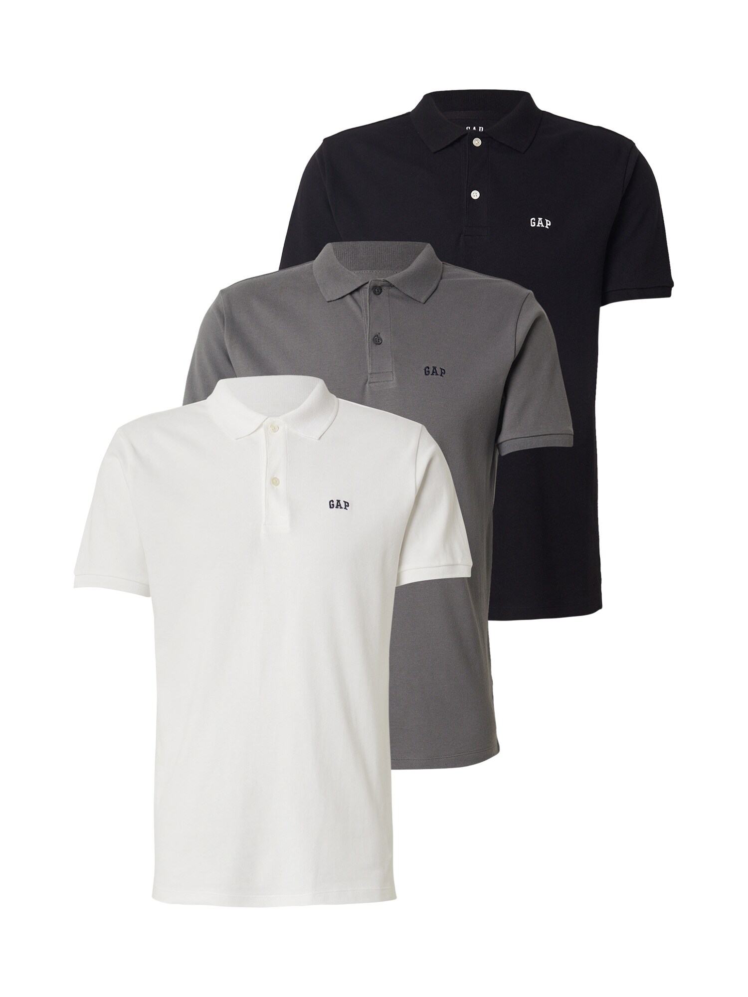GAP Tricou  gri / negru / alb