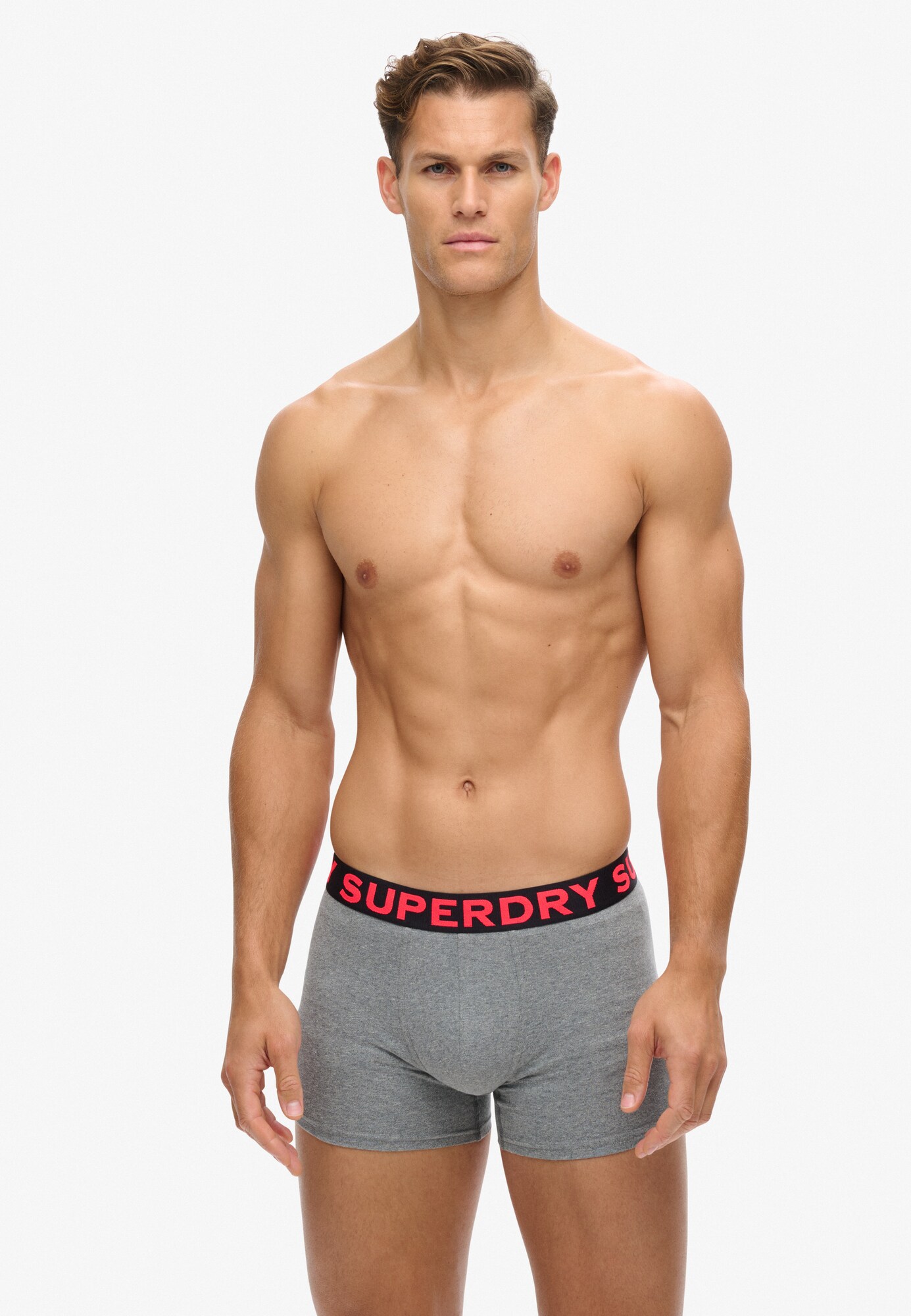Superdry Boxeri  albastru / gri amestecat / verde limetă / roșu