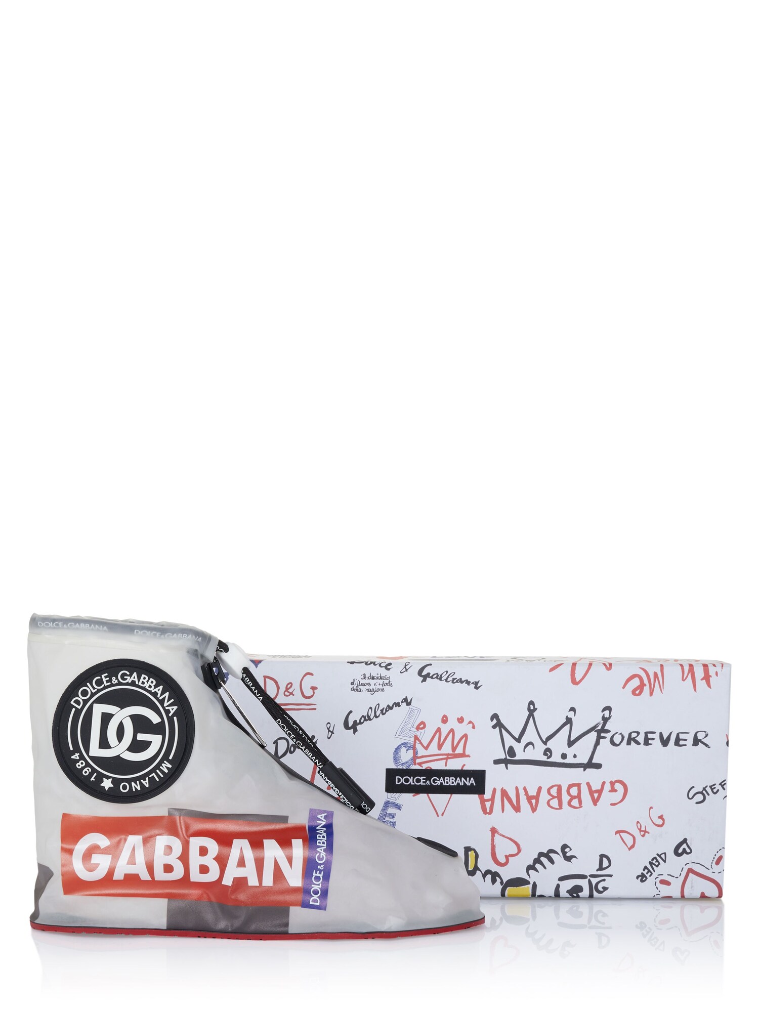 DOLCE & GABBANA Zapatillas deportivas altas 'Dolce & Gabbana Galoschen transparent'  transparente – imagen 4