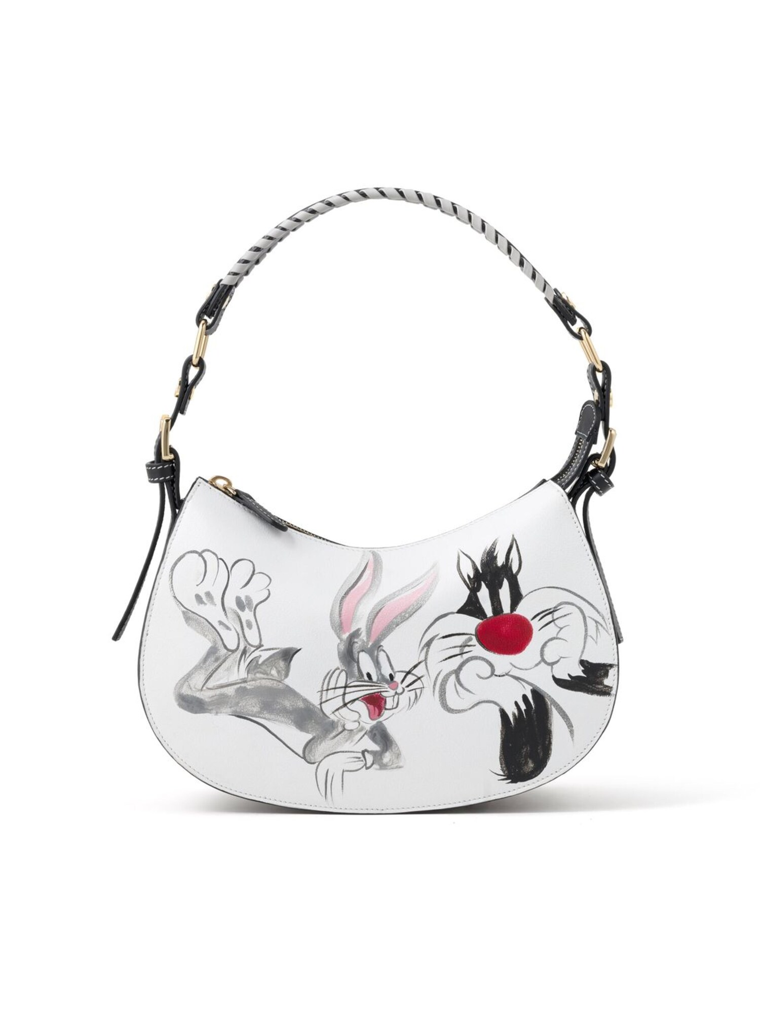 Braccialini Bolso de hombro 'Ginevra Looney Tunes'  blanco