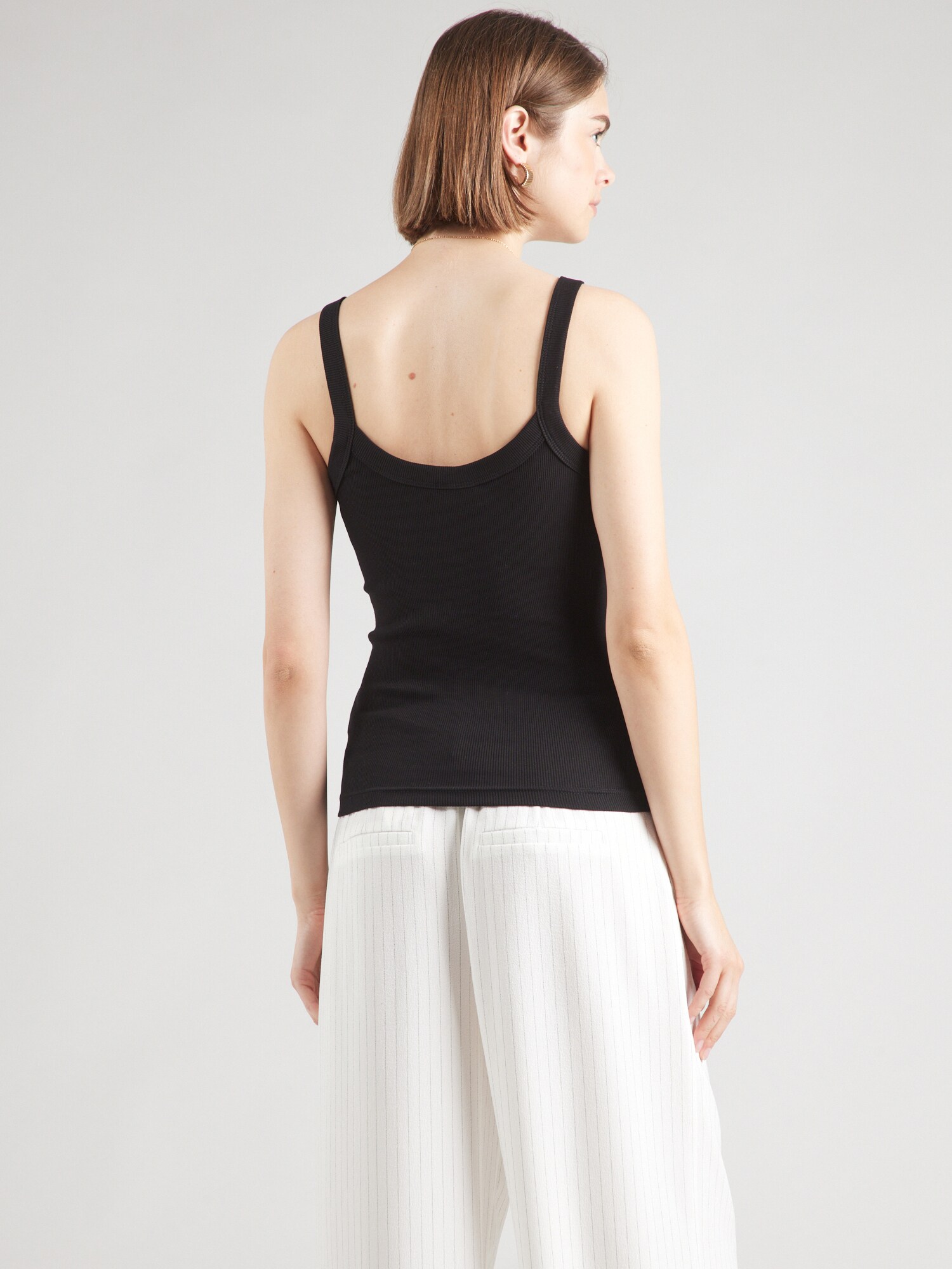 Gina Tricot Top  szürke melír / fekete termék 2. képe