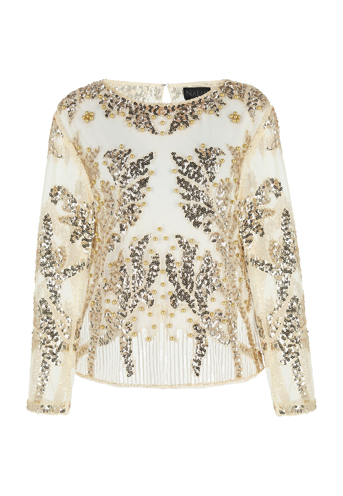 NAEMI Blusa turquesa / oro