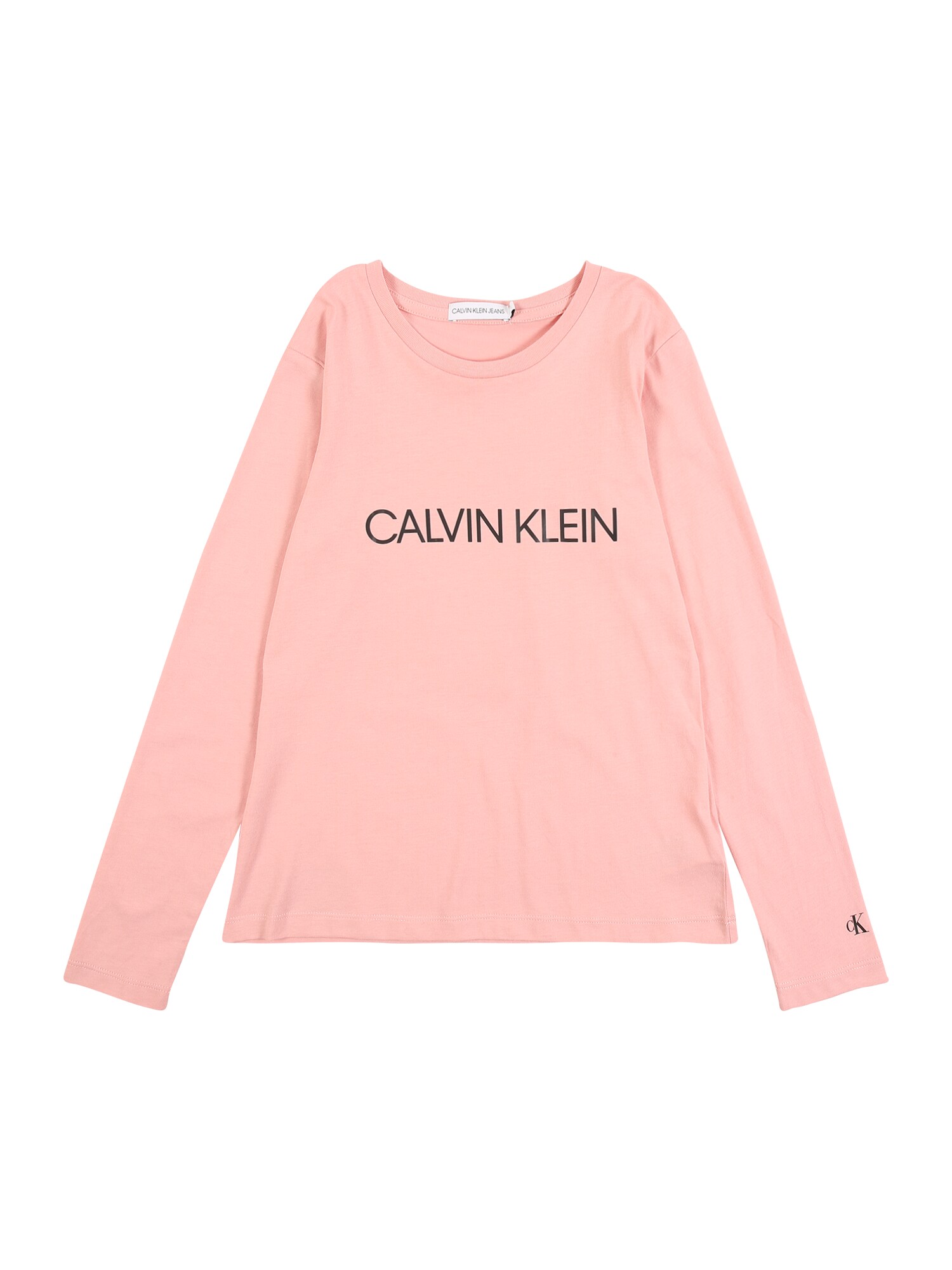 Calvin Klein Jeans Marškinėliai 'INSTITUTIONAL'  juoda / šviesiai rožinė