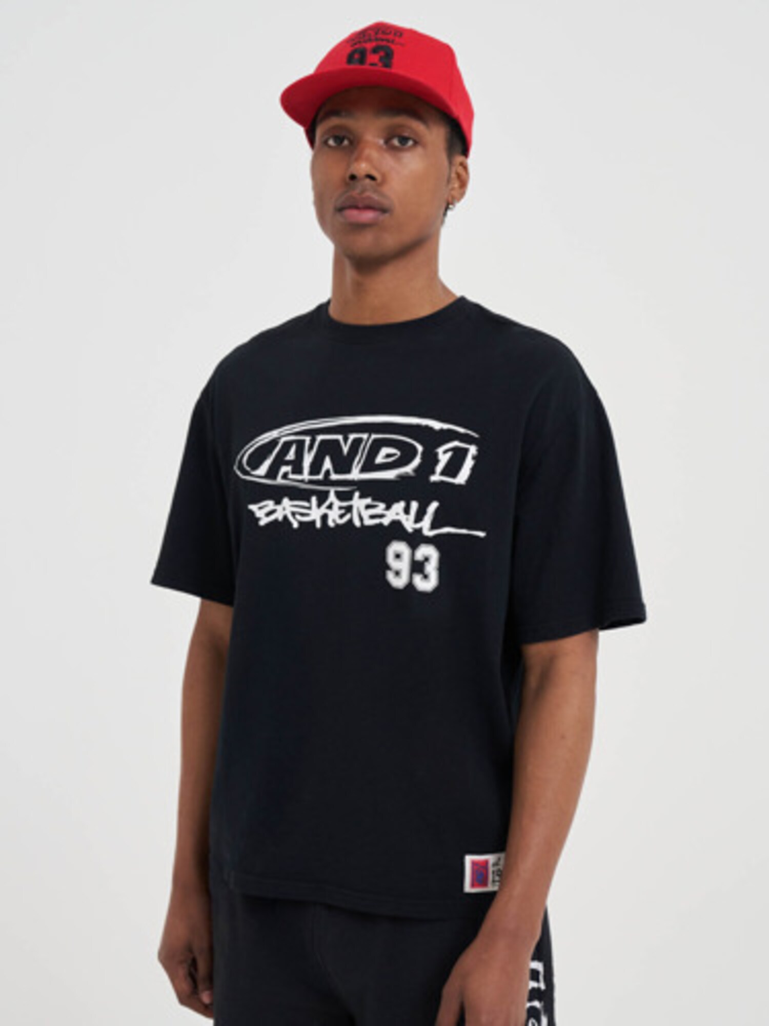 AND1 Tricou  negru / alb