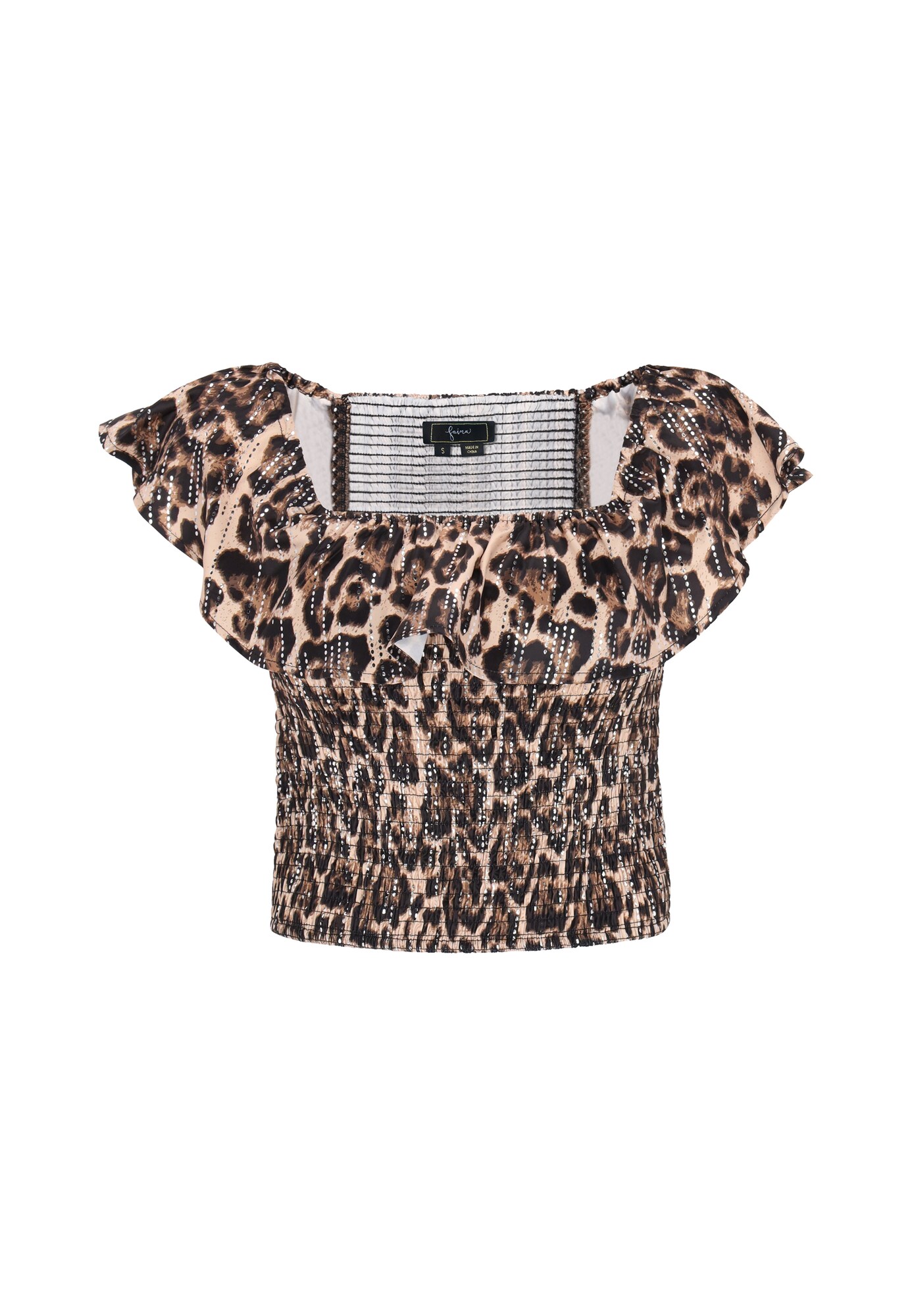 faina Top  beige / beige oscuro / negro