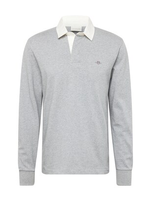 Gant Shirt Grijs gemêleerd / Rood / Wit