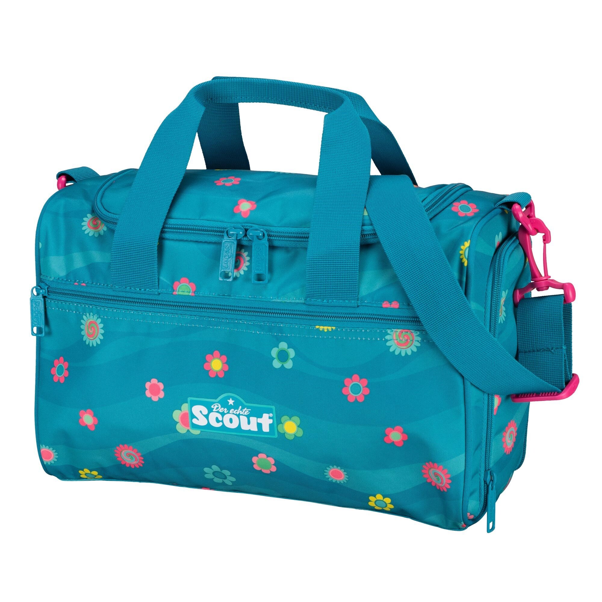 Scout Sporttas Enziaan / Jade Groen / Neonroze / Wit