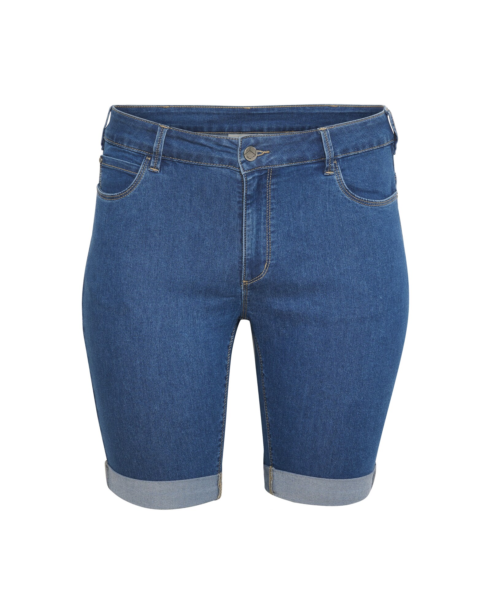 KAFFE CURVE Jeans Vicka  albastru denim