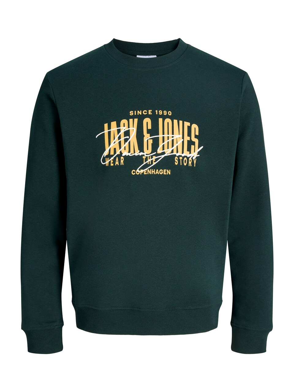 Sweatshirt 'JJAERO' honung / mörkgrön