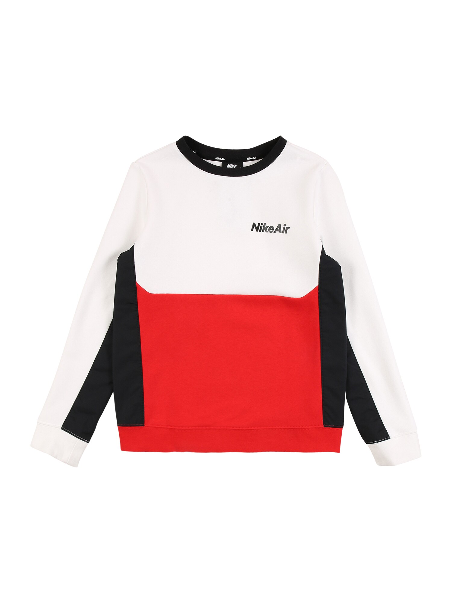 Nike Sportswear Megztinis be užsegimo  juoda / balta / raudona