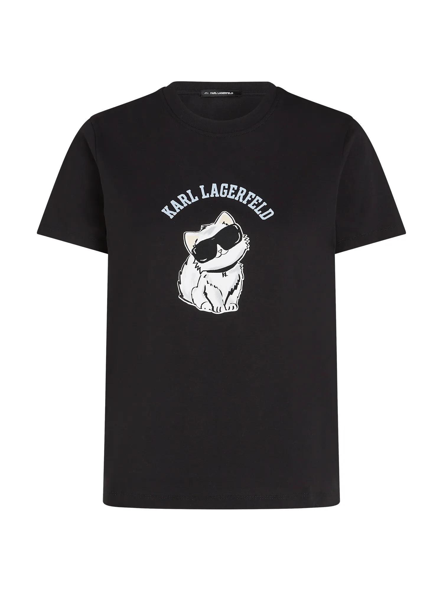 Karl Lagerfeld Camiseta 'Ikon Choupette'  negro / blanco