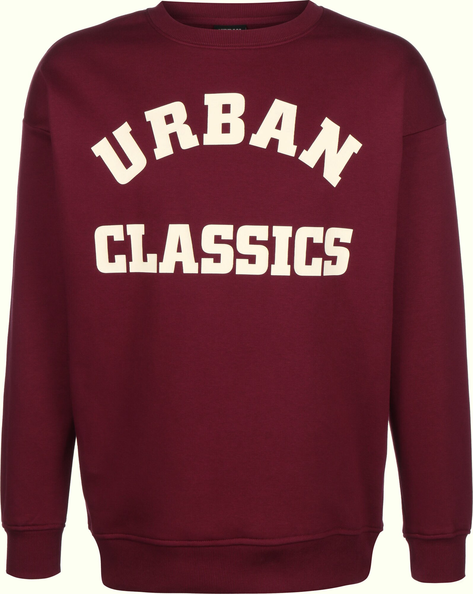 Urban Classics Megztinis be užsegimo  burgundiško vyno spalva / balta