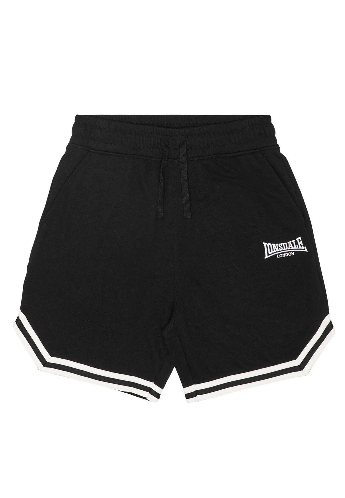 LONSDALE Pantalón 'Gunner Side'  negro / blanco