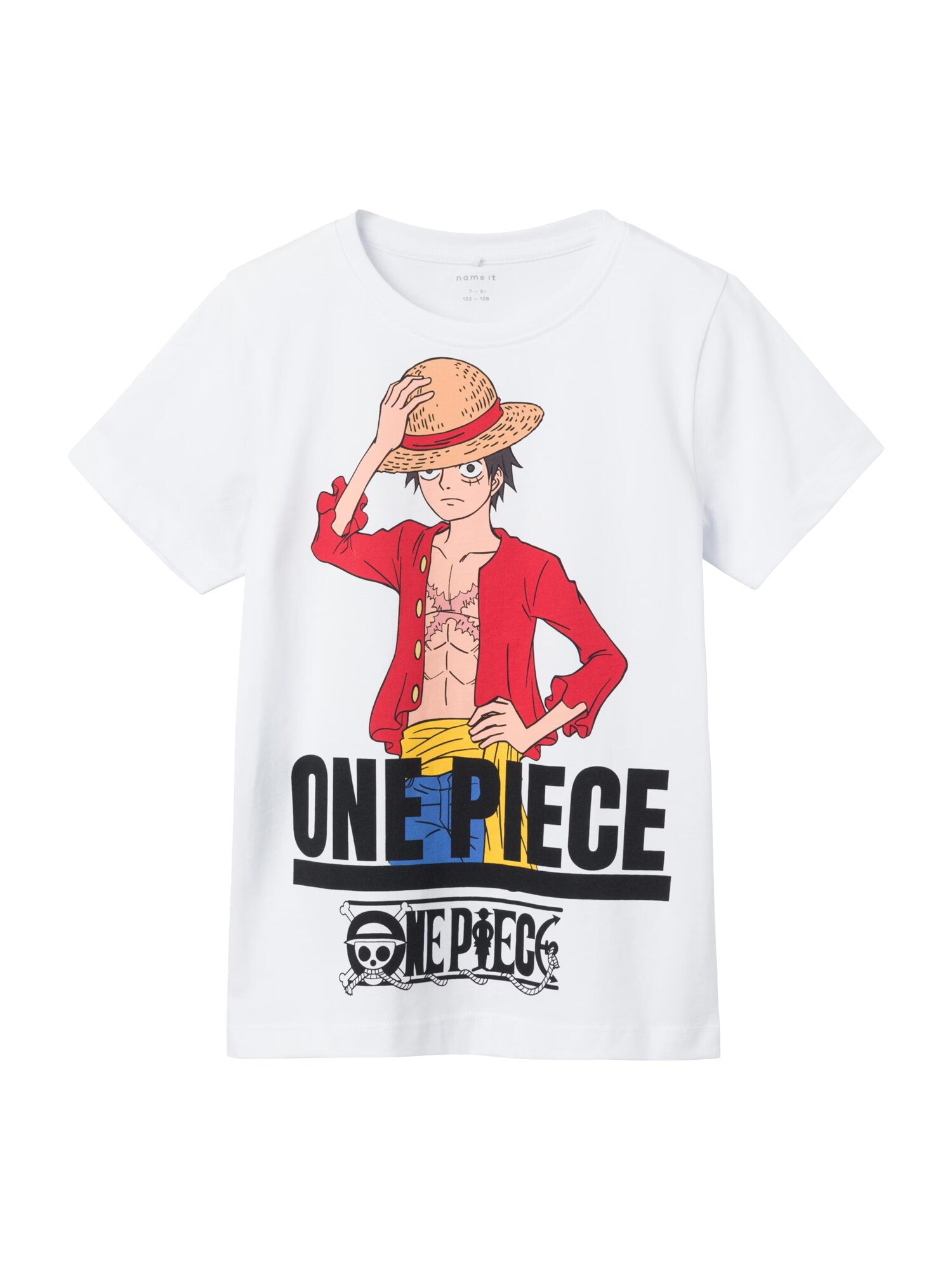 NAME IT Póló 'NKMNate Onepiece'  sárga / piros / fekete / fehér akciós termékkép 1