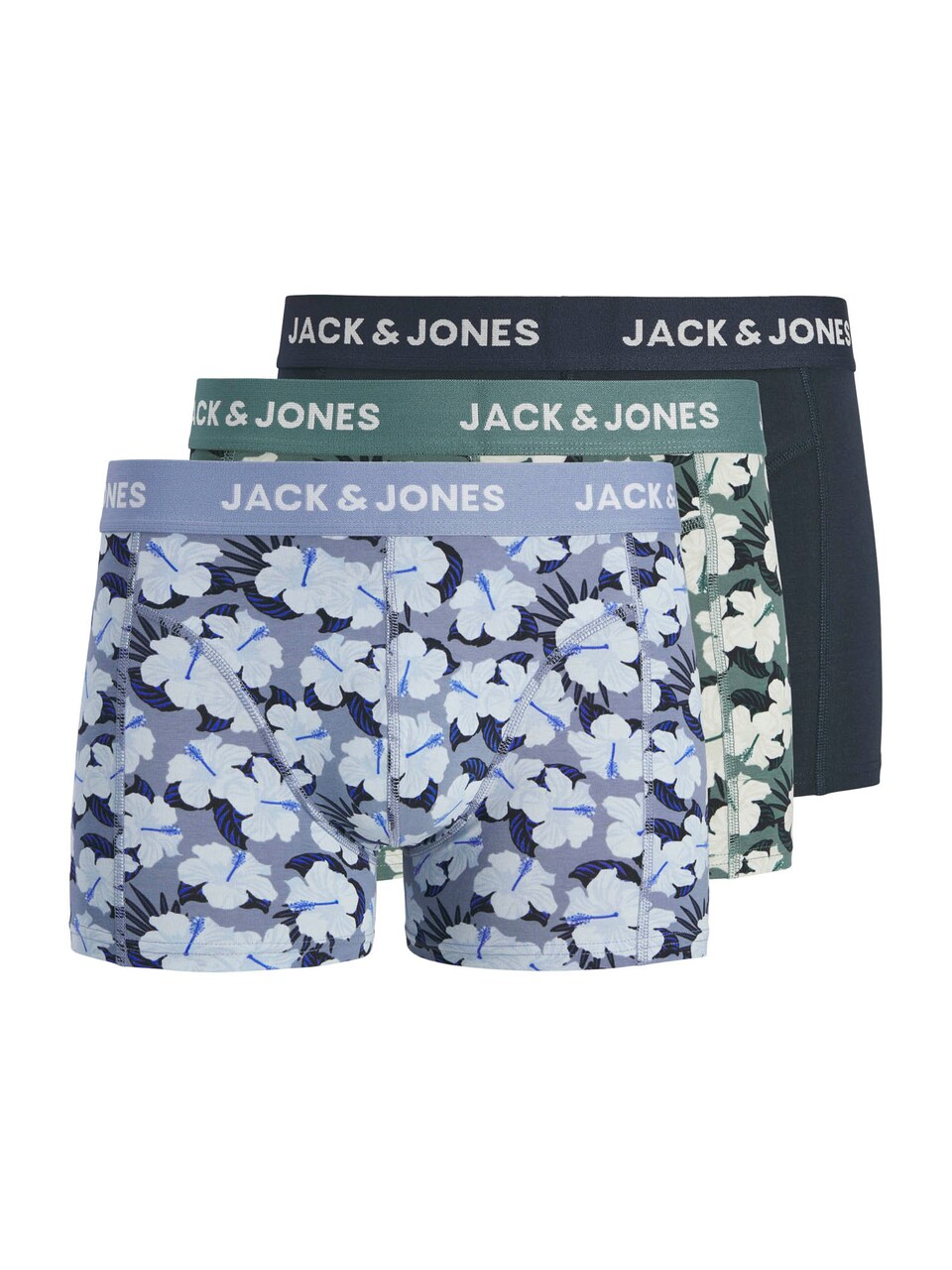 Boxershorts 'JACBEN' marinblå / grön